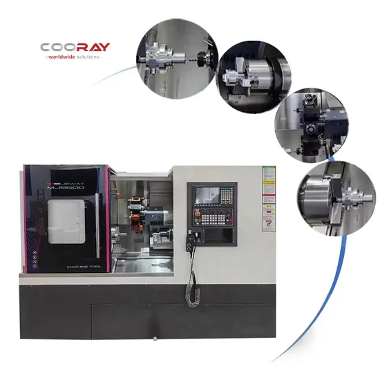 Cooray Crl200msye Power Turret Slant Bed Twin Spindle Y Axis Turret Syntec CNC Turning Milling Compound Machining Center Lathe