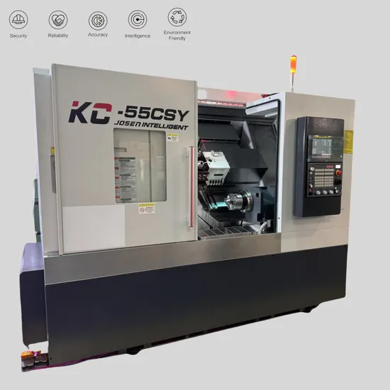 Josen Highly Rigid Dual Spindle with Interpolation Y-Axis CNC Mill-Turn Machining Center with Power Heads