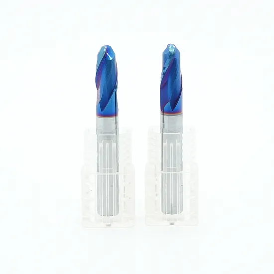 Tungsten Ball Nose End Mill Blue Nano Coating for Hard Steel