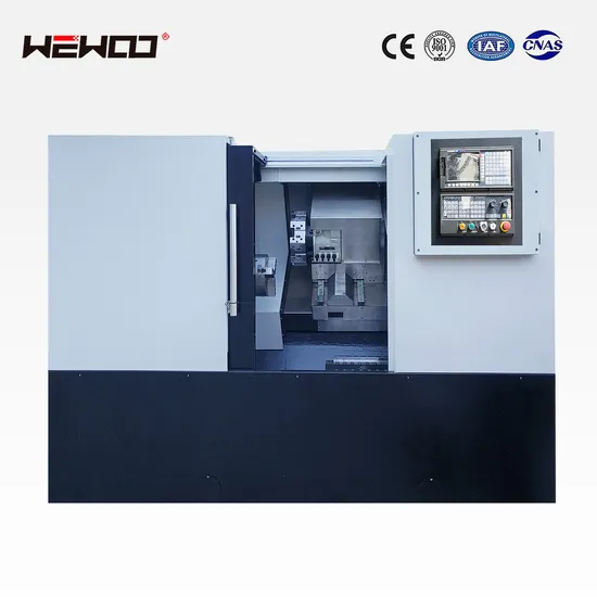 CNC Slant Bed Lathe Machine Tck50 Swing Over Bed: 500mm/Woring Length: 500mm/8 Inch Chuck 12 Station Servo Tower Horizontal Turning Center with Tailstock