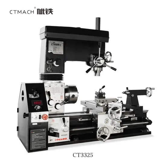 3 in 1 Milling and Drilling Lathe Multi-Purpose Machine CT3325-L with Dro and Variable Speed
