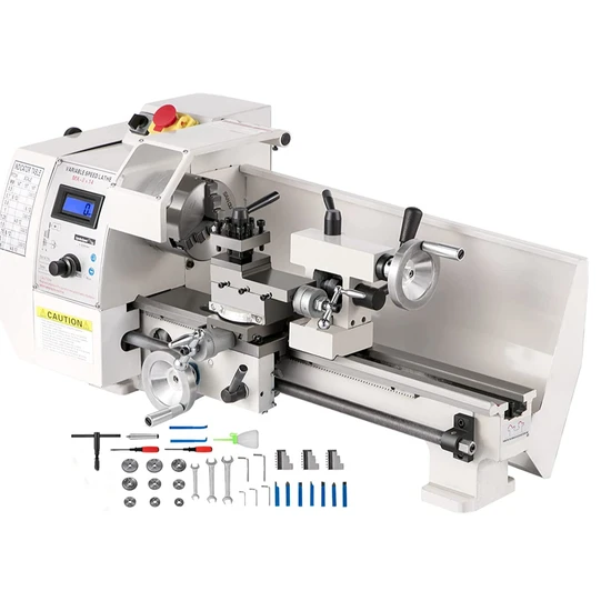 Sturdy Precision 8"X14" Bench Manual Mini Lathe Machine for Metal