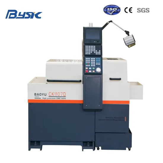 Ck1107D Small CNC Machining Center Swiss Lathe with 3 Axis 2 Live Tools