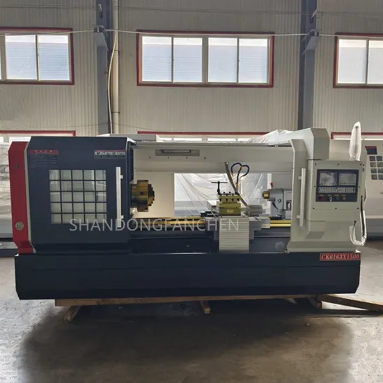 Ck6163X1500 CNC Lathe for High-Precision Automatic Machining of Large Horizontal Hard Rail Through Holes