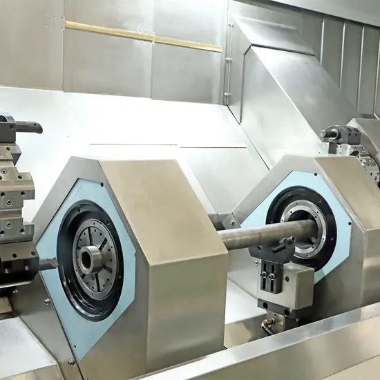 Robust Double Turret CNC Lathe for High-Volume Axle Production