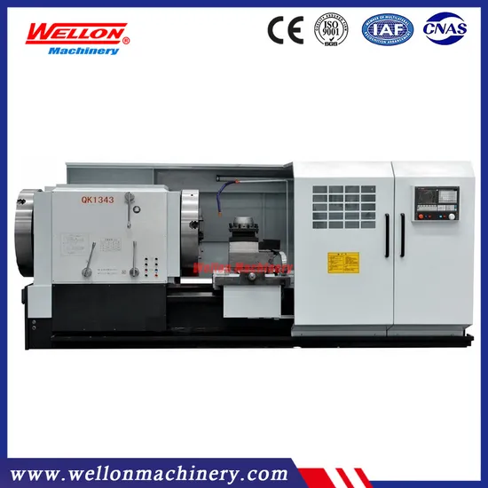 Spindle Bore 440mm Heavy Duty CNC Oil Pipe Thread Lathe Machine Qk1343