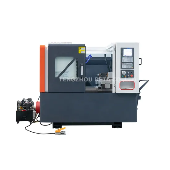 GSK Servo 460mm Linear Guideway 5.5kw Motor Flat Bed CNC Lathe