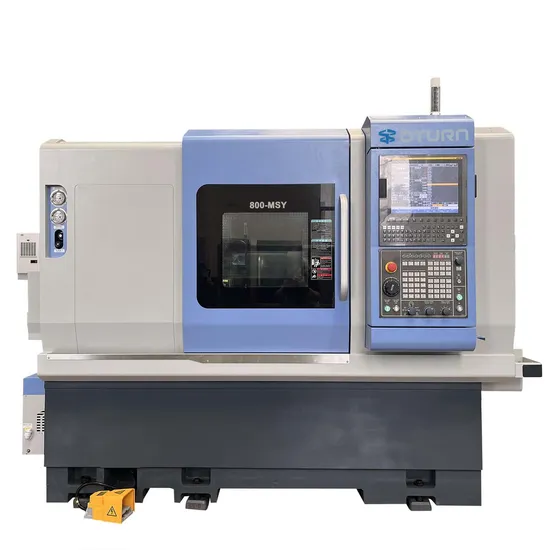 Oturncnc Most Complete Smart Double Spindle Type Sy800msy Precision CNC Slant-Bed Lathe