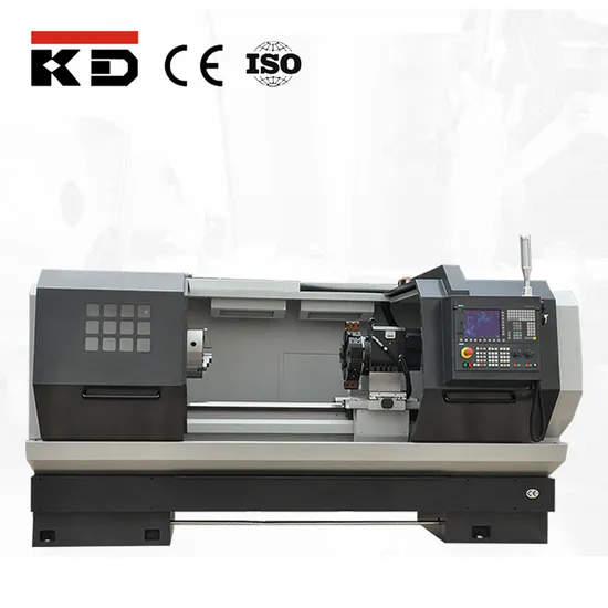 Horizontal Guide Rail Kd CNC Flat Bed Lathe Machine with ISO 9001