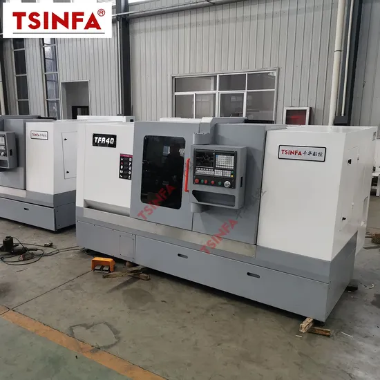 Tfa50 500mm Hydraulic Chuck CNC Lathe Center Machine Slant Linnear Bed