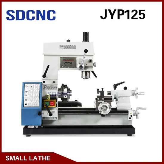 Jyp125 Manual Combo Mini Mill/Drill Combo Lathe Machine Multipurpose Drilling Lathe
