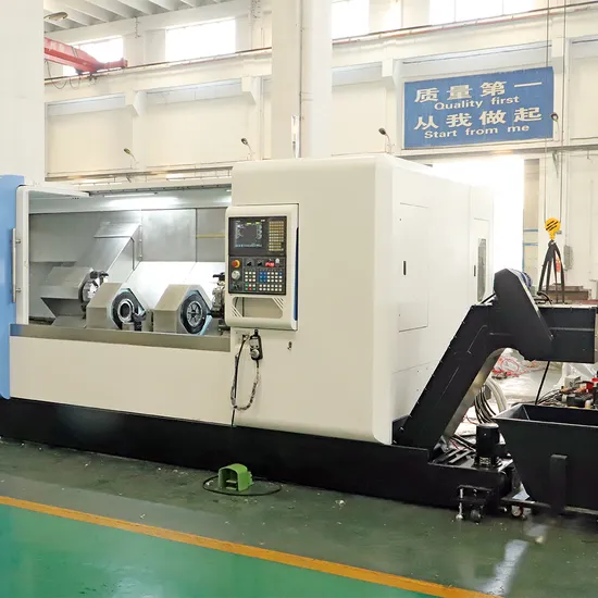 Double Turret CNC Lathe for Enhanced Axle Production Efficiency