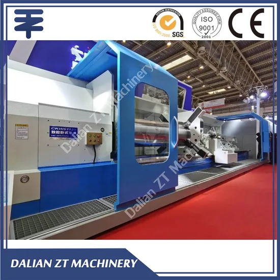 Large Strong Horizontal Roll  (Roller) CNC Turning Lathe CK61125 CK61140 CK61160 6T-32T for Long Shaft Turning