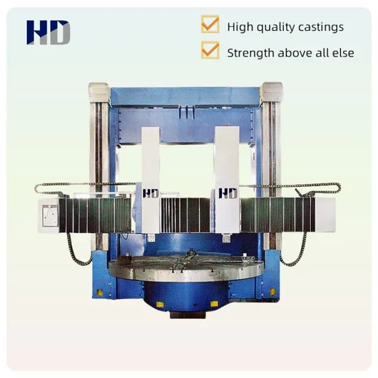 C5225 China Worktable Diameter 2250mm Double Column Manual Vertical Cast Iron Metal Heavy Cutting Machine