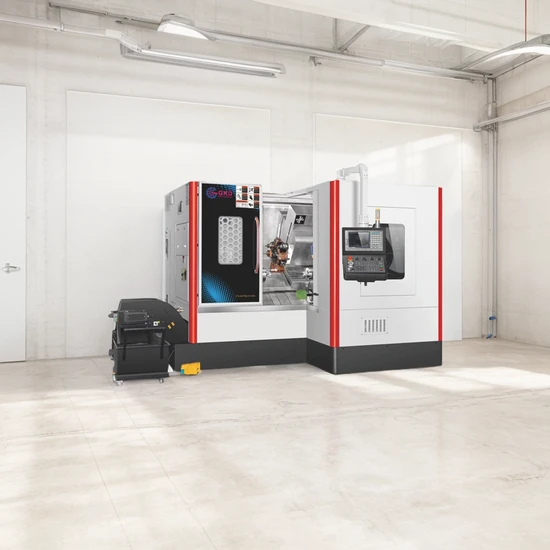 High Precision CNC Turning Lathe with Dual Spindles and Speed Control