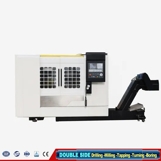 Small CNC Machine Double Sided Turret Turning Metal Inclined CNC Lathe Machine