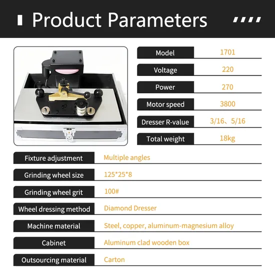 1701 Model Ice Skate Blade Sharpening Machine Ice Hockey Skate Tool Sharpener Figure Skating Ice Blades Grinding Machine
