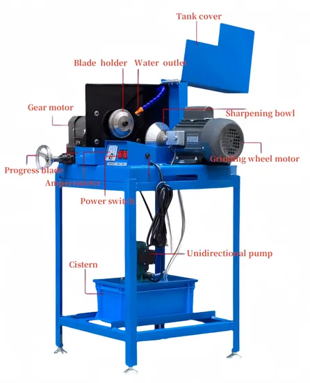 220V Small Manual Circular Saw Blade Grinder with Water Tank