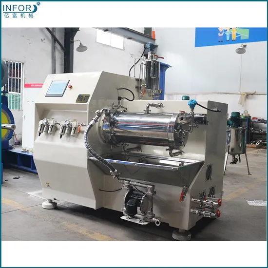 60L Capacity Durable Horizontal Grinding Disc Pin Sand Mill with Bead Mill