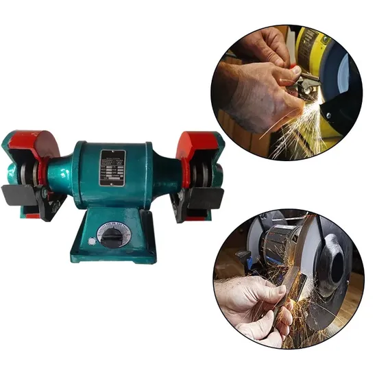 Bench Grinder Machine Heavy-Duty Grinding Tool for Sharpening, Shaping, and Polishing, High-Speed Motor with Sturdy Construction