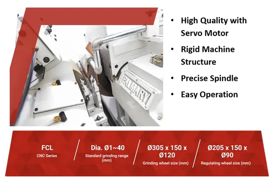 FCL-18 CNC Centerless Grinding Machine with Max. Grinding Range φ 1-60mm