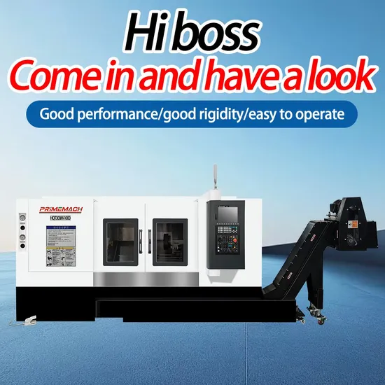 High-Tech Hqt300m-1000 Bed Lathe Bar Feeder Manufacturer CNC Milling Turn Machine