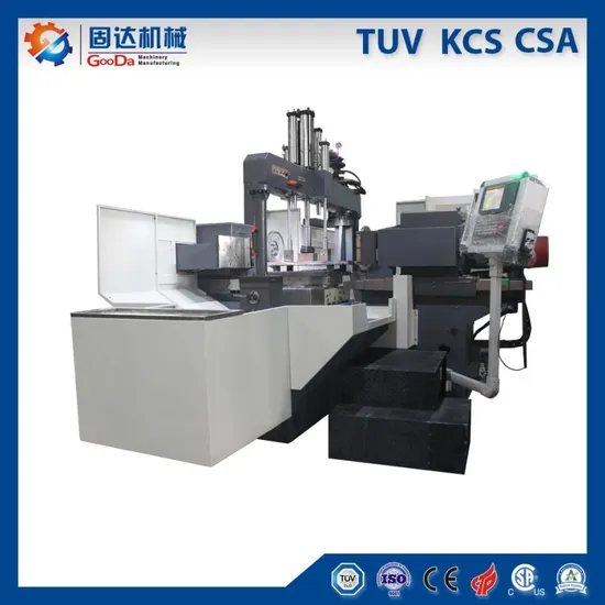 Gooda Fanuc/Mitsubishi Systems Servo Motor CNC Twin-Head Milling Machine