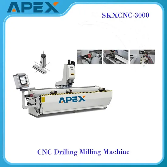 3000mm CNC Milling Drilling Machine for Aluminum PVC Profiles Window Door Making
