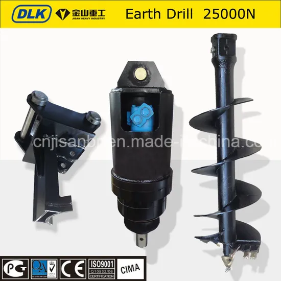 Excavator Hydraulic Soil Auger Ground Driller for Hole Digger
