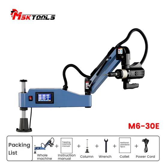Small Desktop M6-30e CNC Electric Tapping Arm Machine with Servo Technology