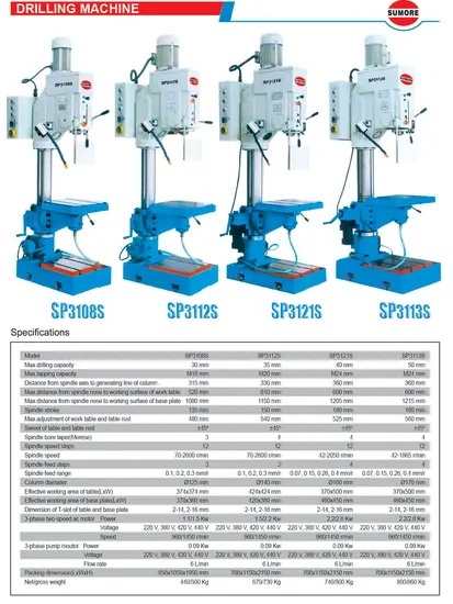 Cheap Price Pres Machine Sumore Equipment Industrial Machinery Vertical Drill Press Drilling