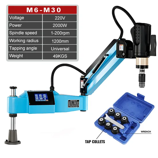 Russia Stock M6-M36 Auto PLC Electric Tapping Threading Drilling Machine