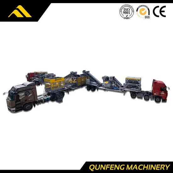 Qunfeng Automatic Brick Plant Concrete Price Block Making Machine Mobile Building Waste Production Line CE Certification
