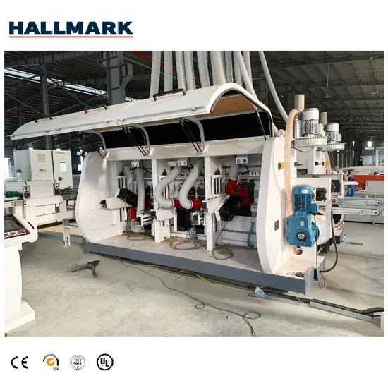 Hallmark High-Precision Spc PVC Floor Making Line CNC Double End Tenoner Machine
