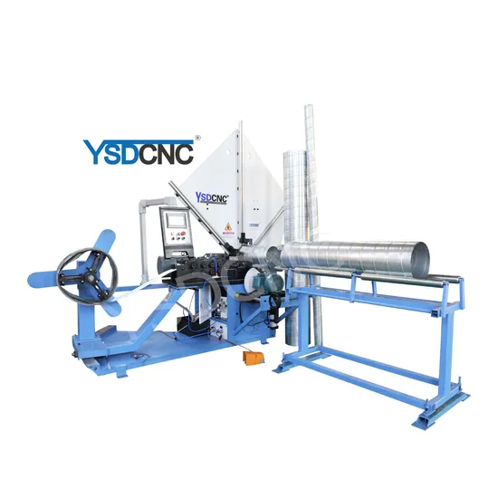 Factory Direct HVAC Ventilation Galvanized Stainless Steel Round Air Pipe Spiral Duct Making Forming Machine, Auto Spiral Round Tube Former Machine