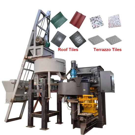 Automatic Concrete Roof Floor Terrazzo Tile Making Machine Cement Paver Block Brick Tile Production Line