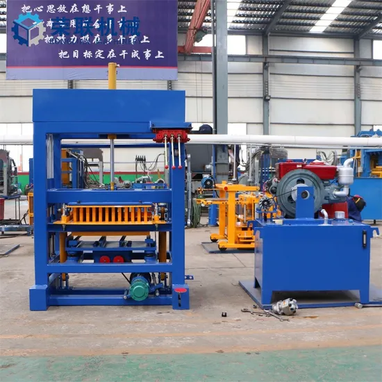 Qt4-28 Diesel-Powered Manual Cement Brick Making Machine for Concrete Block Forming