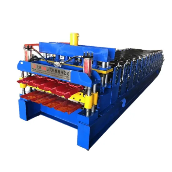 Aluminum and Galvanized Coils Color Steel Metal Double Layer Deck Trapezoidal Ibr Glazed Tile Roof Wall Panel Production Line Cold Roll Forming Making Machine