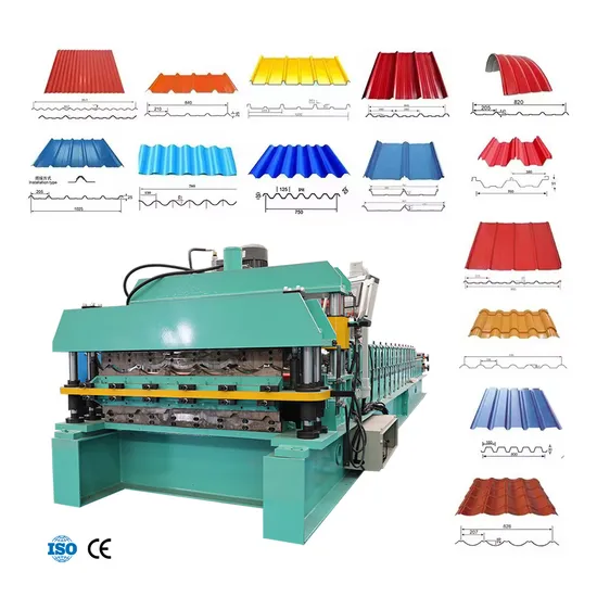 Double Layer Deck Decker Trapezoidal Corrugated Glazed Step Tile Press Roof Roofing Sheet Roll Former Forming Making Machine Machinery Price Manufacturer