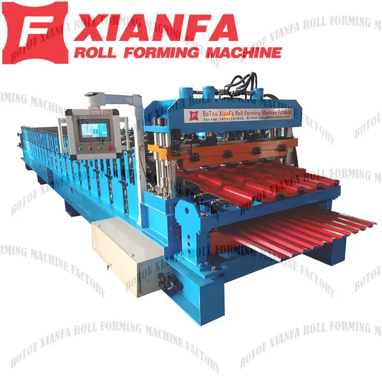 Metal Double Layer Glazed Roofing Tile and Trapezoidal Roof Forming Machine