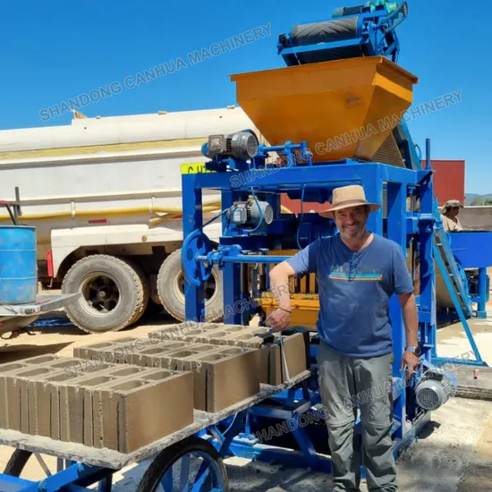 Qingdao Hf Machinery Chinablockmachine Qt4-24 Block Making Machine with Brick Molds Cheap Cement Hollow Brick Making Machine
