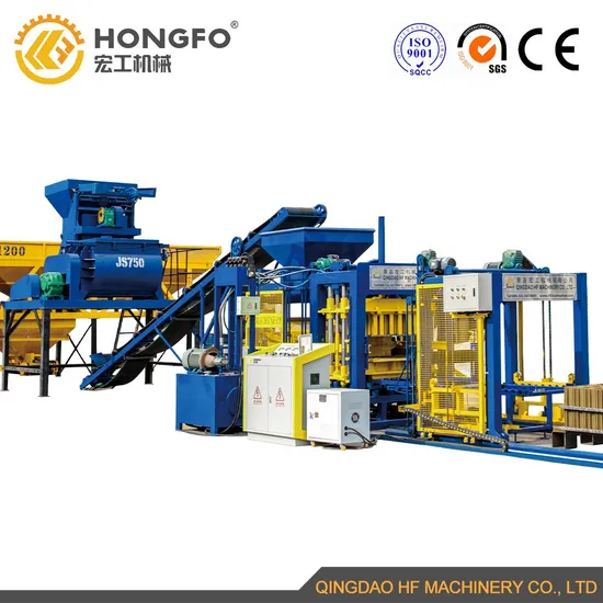 Qt6-15 Hydraulic Vibration Concrete Hollow Brick Production Line Block Machine Price List