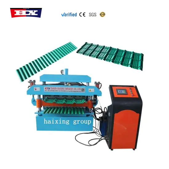 Colored Corrugated Glazed Tile Metal Roofing Profile Zinc Steel Sheet Making Machine Double Layer Roof Roll Forming Machine