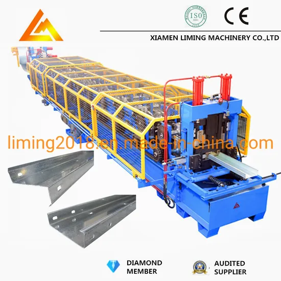 Metal Steel Framing Profile Structure Building Material Automatic Changed CZ Purlin Hole Punch Cold Roll Forming Making Machine