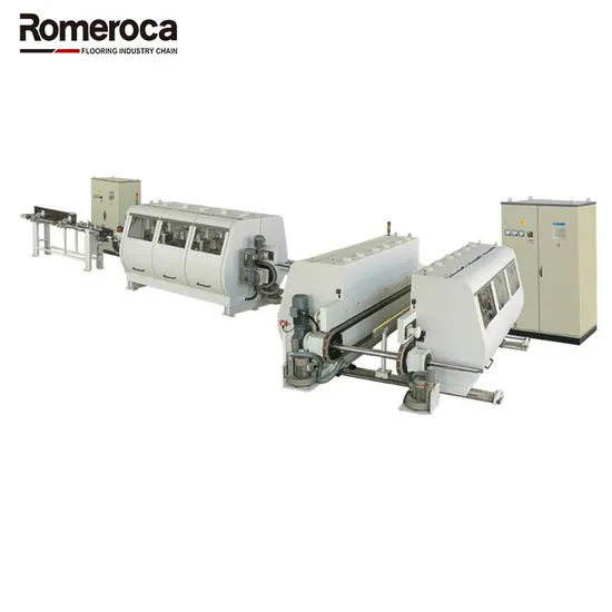 Factory Supply Spc Flooring Production Machinery Double End Tenoner Click Slotting Machine