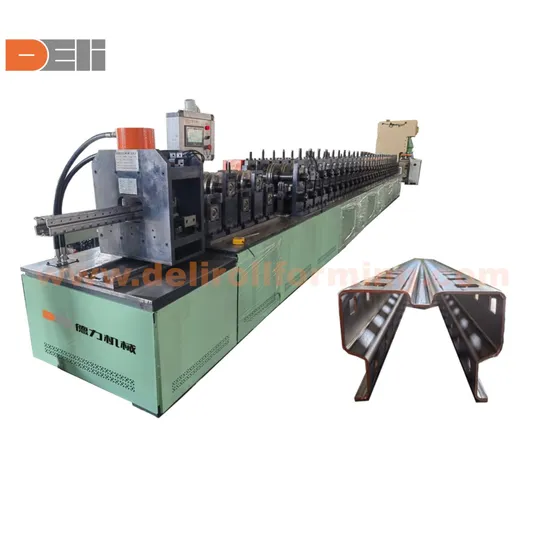 Deli Factory Auto Exchange Storage Rack Shelfing Upright Profile Cold Roll Forming Machine
