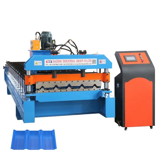 Trapezoidal Automatic Metal Roof Panel Making Sheet Roll Forming Machine