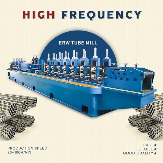 High Frequency ERW Square Tube Mill Line for Sale Straight Pipe Exhaust Making Machinery Tube Making Machine Pipes Mill