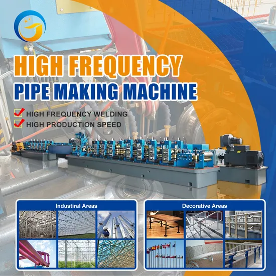 ERW Tube Mill Production Machinery for High-Frequency Welded Iron CS Ms Gi Steel Pipes Making Machine