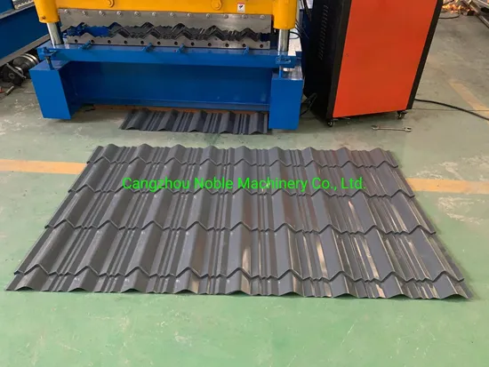China Factory Lowest Price Steel Glazed Tile Trapezoidal Tile Roofing Sheet Roll Forming Machine